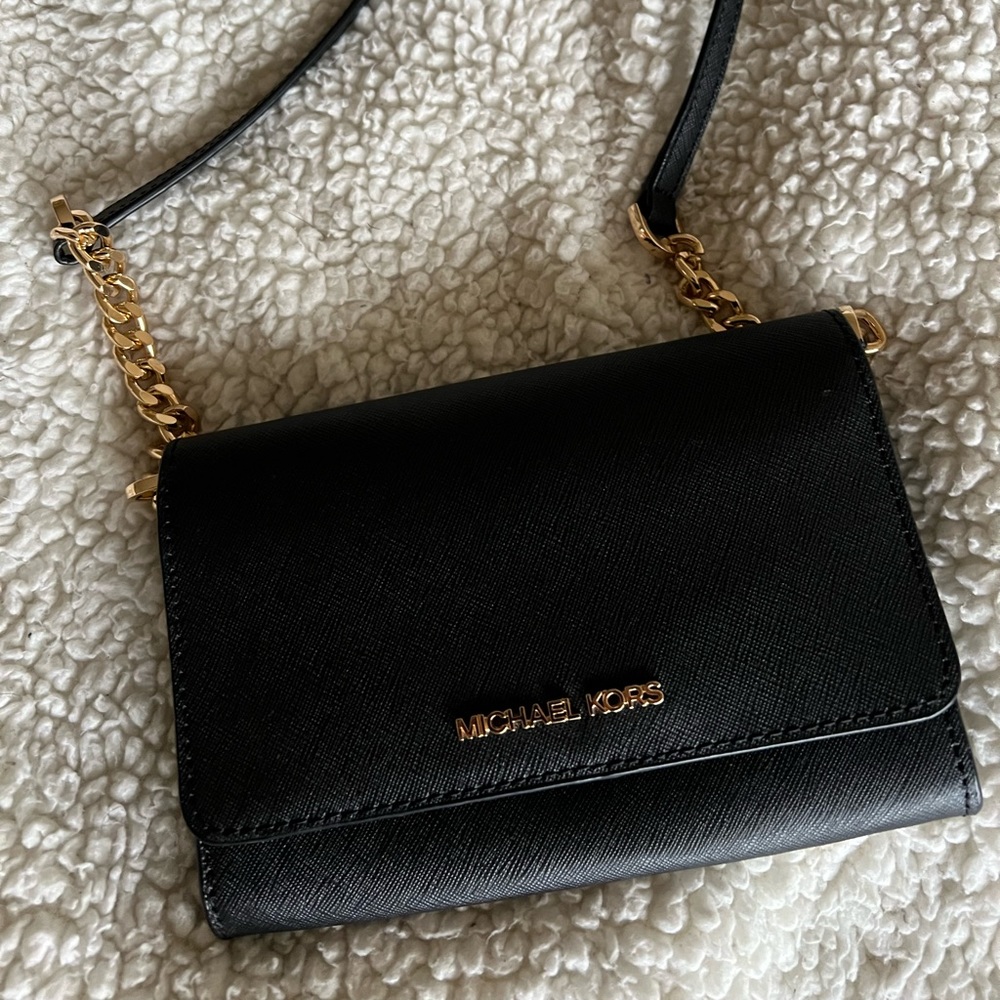 Michael Kors Black Leather Crossbody
